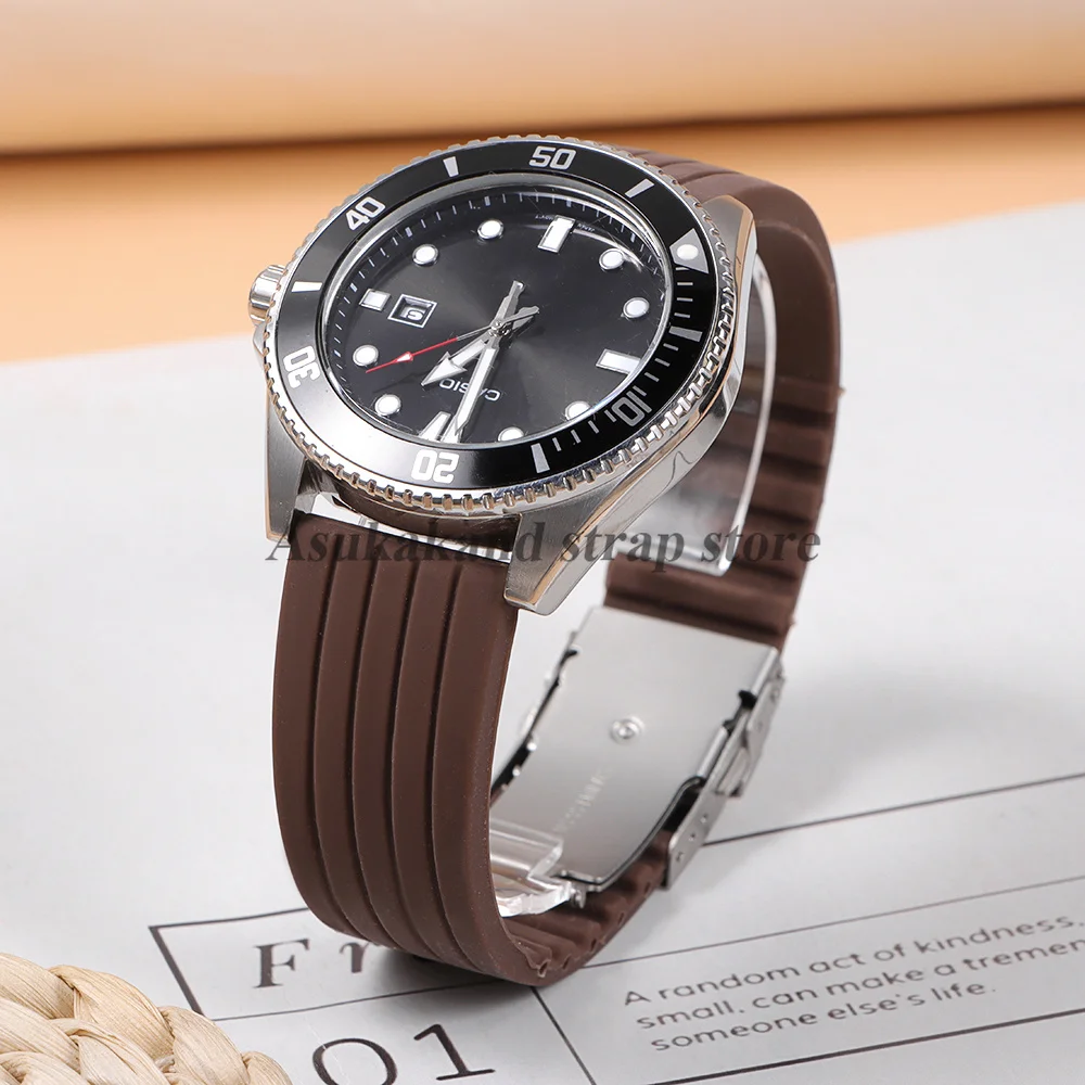 Silicone Quick Release Diving Sport Watchband with Metal Buckle