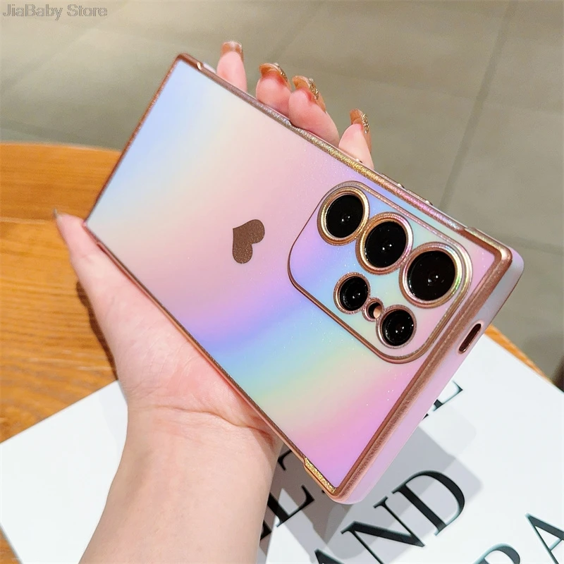 Luxury Rainbow Liquid Phone Case With Camera Protection & Holder_voghion.com
