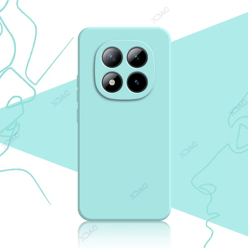 Premium Waterproof Liquid Silicone Mobile Phone Case - 360° Soft Cover Protection in a Stylish Square Design