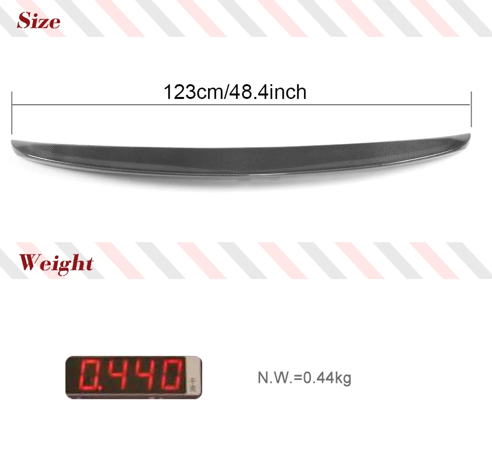 Carbon Fiber / FRP Unpainted Rear Trunk Boot Lip Spoiler Wing For Infiniti G25 G35 G37 4-Door 2006-2013