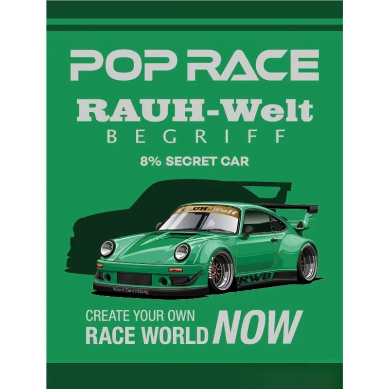 POPRACE 1/64 RWB 930 HEC 2026 전시회 한정판 신상품 컬렉션 에디션 합금 다이캐스팅 장난감 자동차 축제 선물