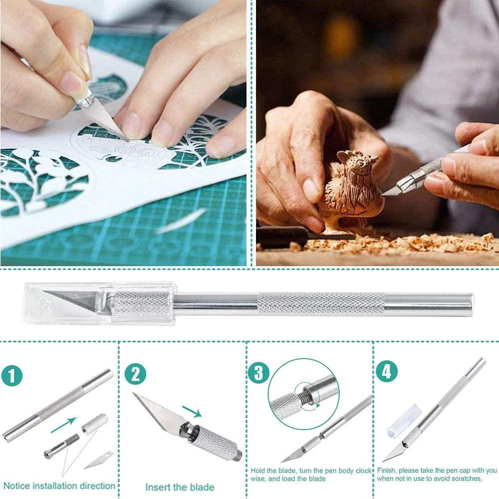 Craft Weeding Tools Set Basic DIY Sewing Stitching Punch Carving Tool Kit Silhouettes Cameos Lettering Handmade