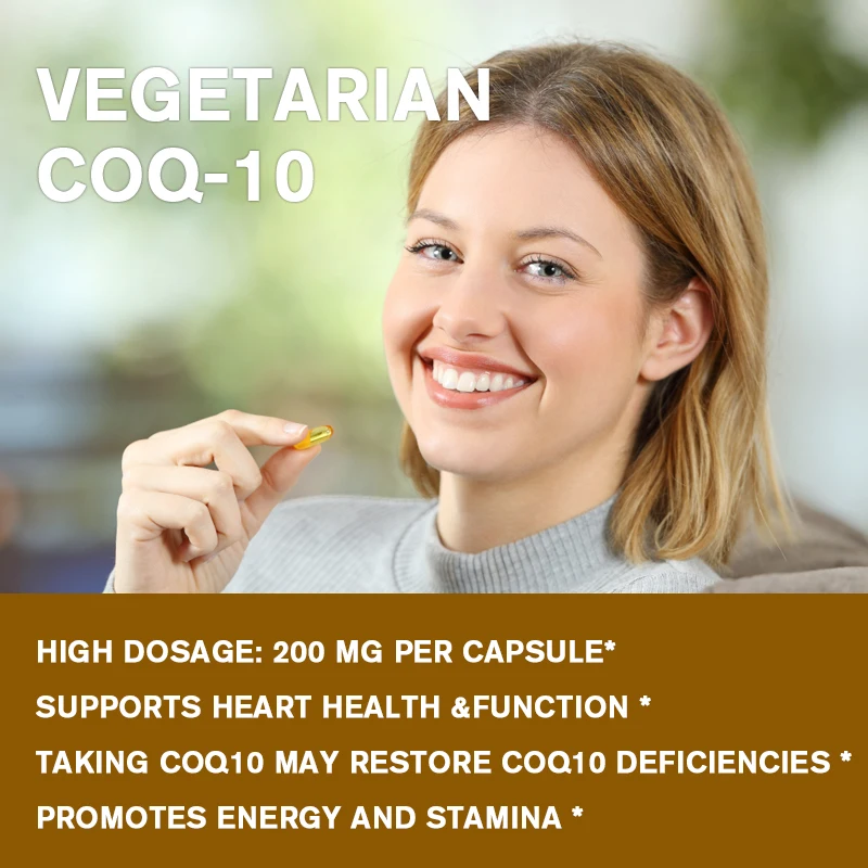 Beworths Coenzyme Q10 Capsules COQ10 for Heart and Cardiovascular Health Energy Supplement for Old Men Healthy Brain Function