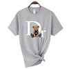 Luxury Brand Cute Bear Print Women T-shirt Tshirt Summer Graphic Fashion Female T Shirts Woman Clothing Free Shipping - XY4000-Gray