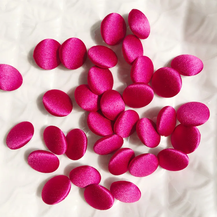 1Set (50PCS Buttons and 50 Buttonhole) Colorful Colors Satin Cloth Button Buttonhole Wedding Dress Back Handmade Diy Accessories 