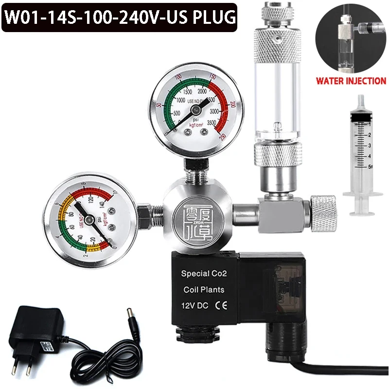 DIY Aquarium CO2 Regulator Kit with Magnetic Solenoid and Check Valve