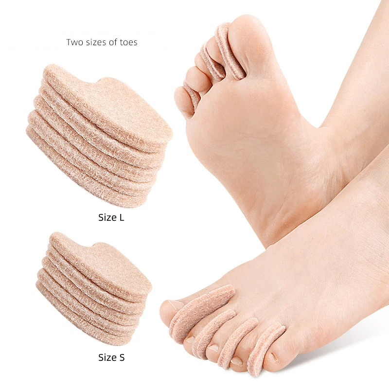 Hallux Valgus Splitter Toe Spacer 10Pieces Overlapping Fingers Pedicure Separator Corrector Pain Relif Foot Care Correction