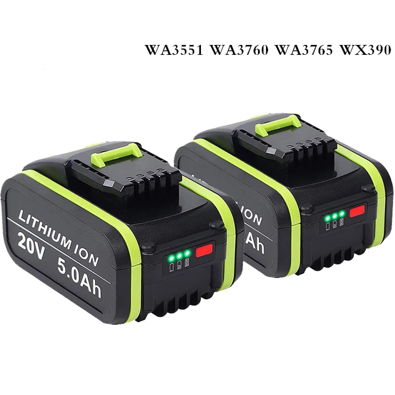 

Сменный литиевый аккумулятор для Worx WA3551, WA3883, WA3869, WA3880, WA3867, WA3881, 20 в, 5000 мАч, перезаряжаемые Аккумуляторы для электроинструментов