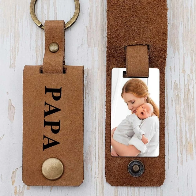  Black Keychain - Personalized Leather Accessory - Engraved Key  Chan - Custom Bereavement Gifts : Handmade Products