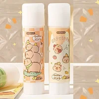 10Pieces Capybara Cartoon Solid Glue Stick Strong Adhesives Glue Stick for Student Stationery Solid Glue High Viscosity Supplies 1