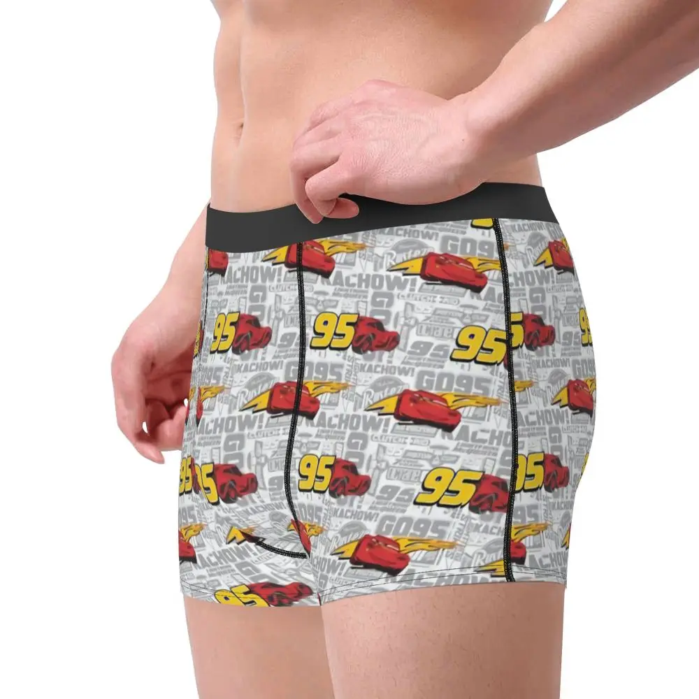 Custom Lightning McQueen Car Collage Boxers Shorts Men's Briefs Underwear Cool Underpants