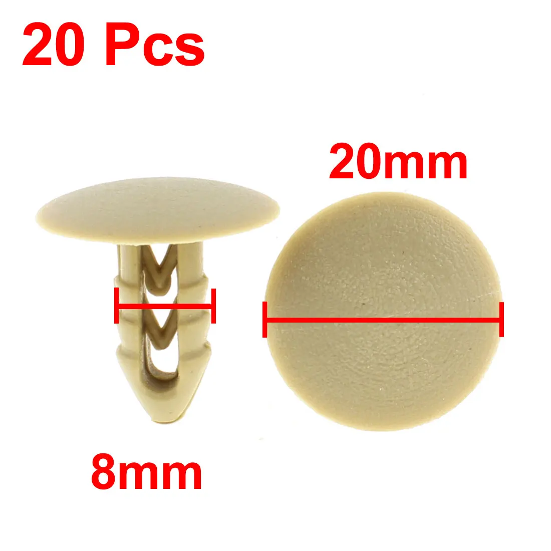 20pz Beige auto rivetti plastica guarnizione tenuta parafango Clip