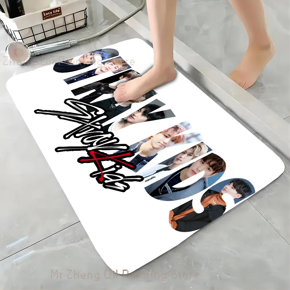 Kpop Boy S-stray Kids Floor Mat Home Bedroom Kitchen Non-slip Floor Rug, Absorbent Anti-fouling Door Mats 6