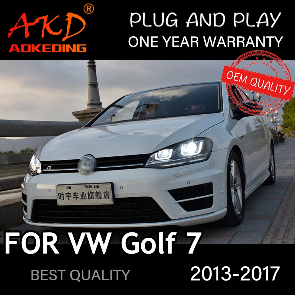 søn rygte midt i intetsteds Headlight For VW Golf7 MK7 2013-2017 Car автомобильные товары LED DRL Hella  5 Xenon Lens Hid H7 Golf 7 Car Accessories _ - AliExpress Mobile