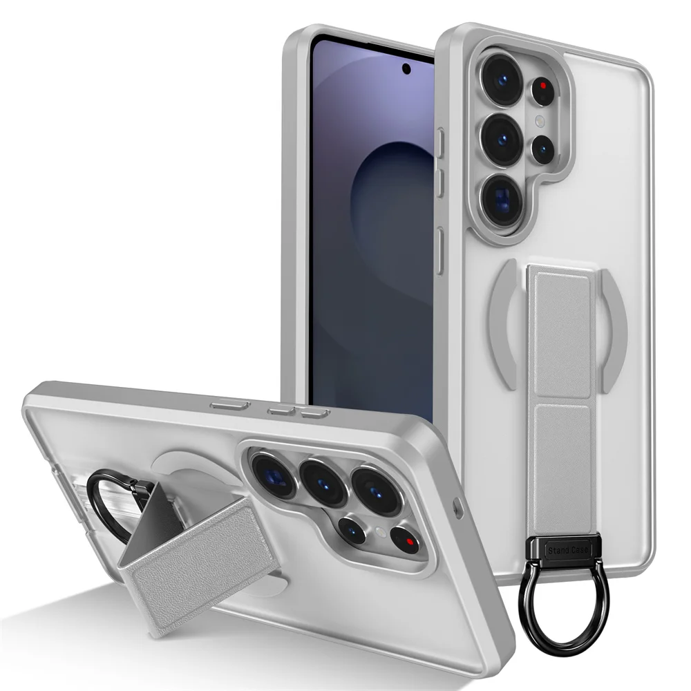 Magnet Folding Magnetic Stand Phone Case with Frosted Slim PC Translucent Cover