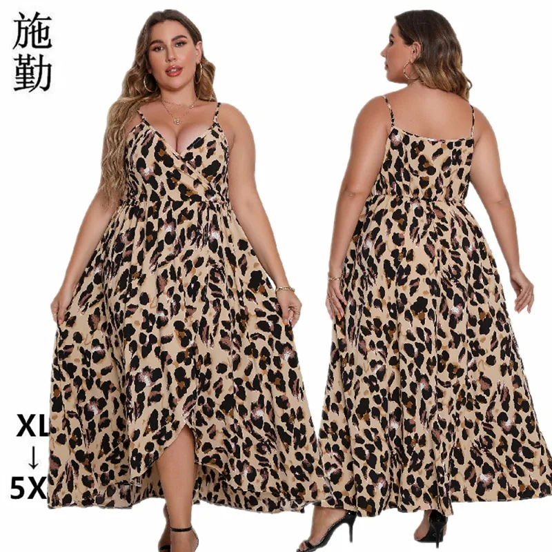 

Женское платье с леопардовым принтом, с открытыми плечами