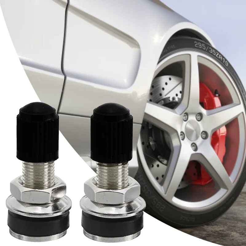 

1/2pcs Motorcycle Wheel Valve 32mm-Motorbike Scooter Bike Quad Tubeless Mountain Tyre Valve Dustcap General-purpose