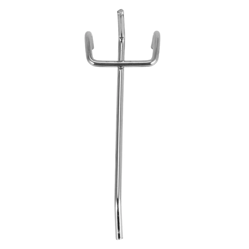 FAAJ-25Pcs 100Mm Pegboard Hooks Slat Wall Retail Display Shop Peg Hang Fits Home Hanger Chrome Metal 1-1.5Kg Loading