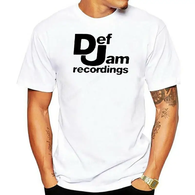Хлопковая футболка с круглым вырезом для мужчин и женщин, футболка с принтом и персонализированным рисунком для Dj def jam Adult