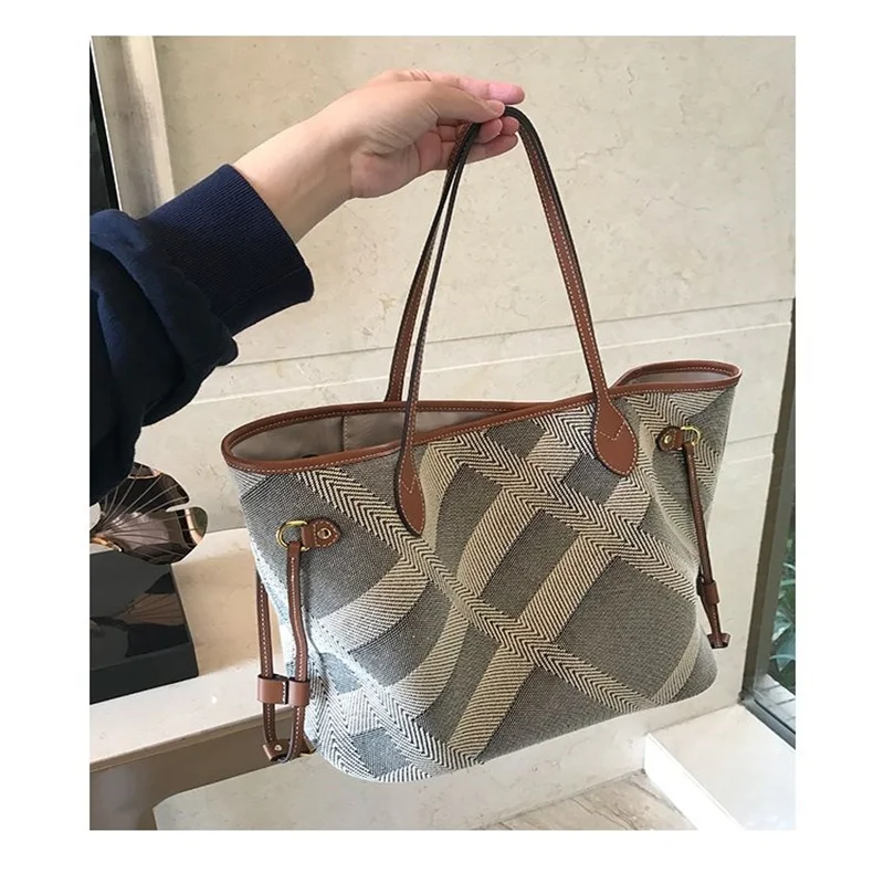

Women's Tote Bag Large Capacity Canvas Bag College Work Travel Handbag Luxury Shoulder Crossbody Bags Shopper Handbags