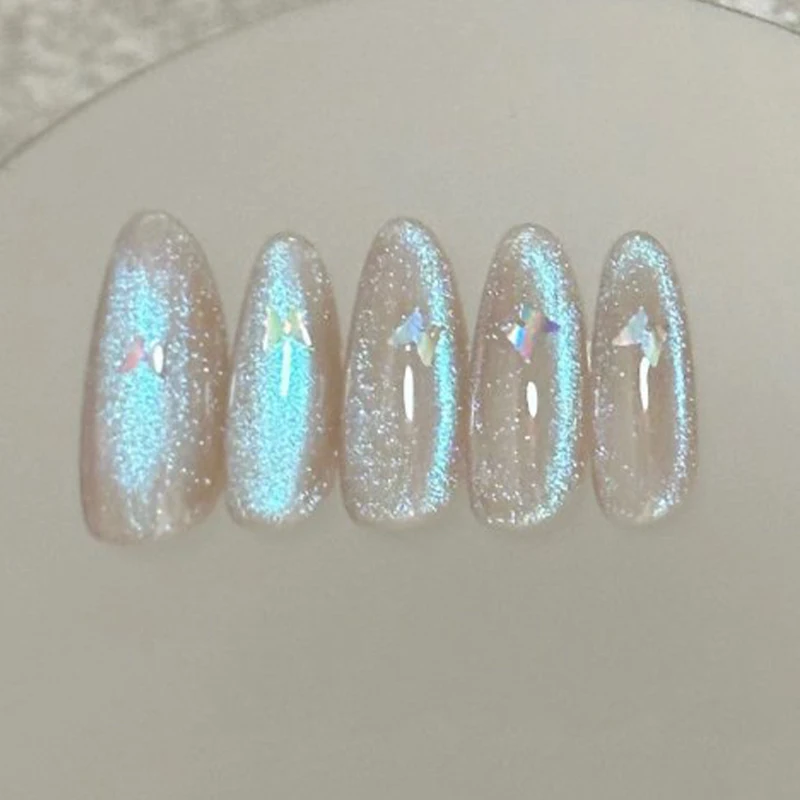 1Box Ocean Blue Tears Cat Magnetic Nail Powder Aurora Glass Crystal Glitter Dust Magnetic Shining Pigment Manicure Decorta DIY
