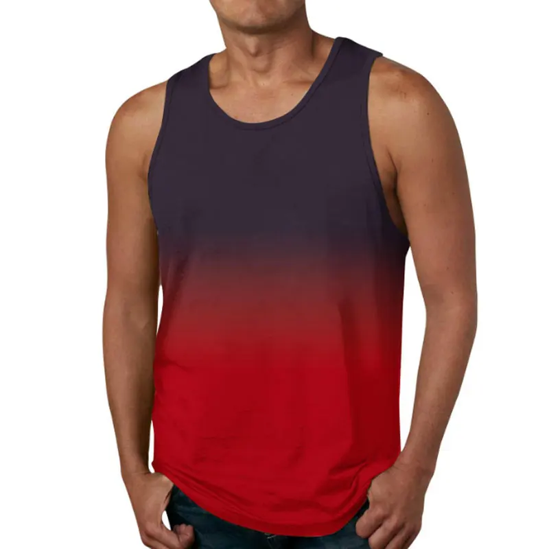 

Mens Bodybuilding Gym Colorful Vest Oversized Sleeveless Tshirt Fitness Graphic Clothing Sportwear Muscle Tank Tops