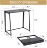 Office Desk, Space Saving Computer Table Compact Writing Workstation Study Desk for Home Office, Small Space 3