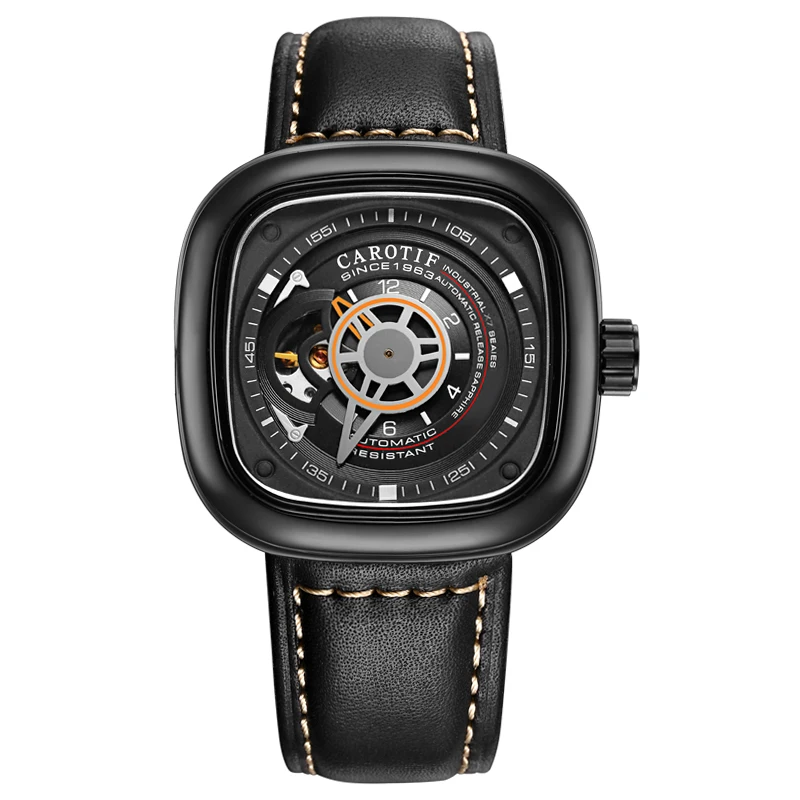 Carotif Top Brands Men's Mechanical Wristwatches Men Waterproof Automatic Skeleton Watch Man Luxury Business Hand Bracelets 
