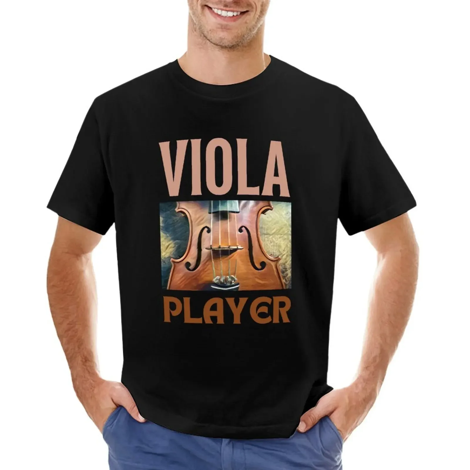 

Viola Player T-shirt customs design your own vintage mens t shirt graphic