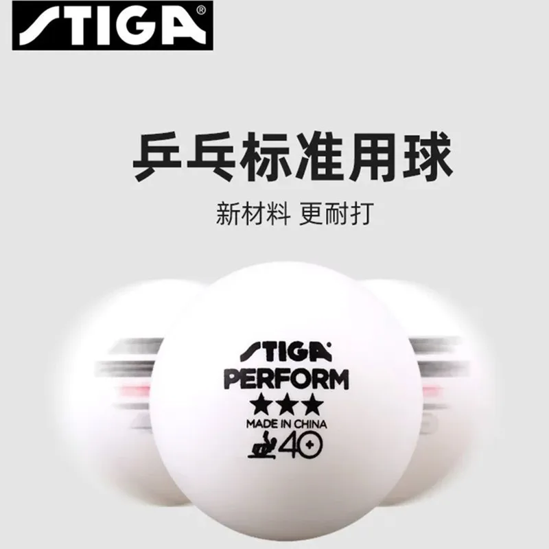 Table Tennis Balls 3 Star 40+ ABS Plastic Poly Seamed Stiga