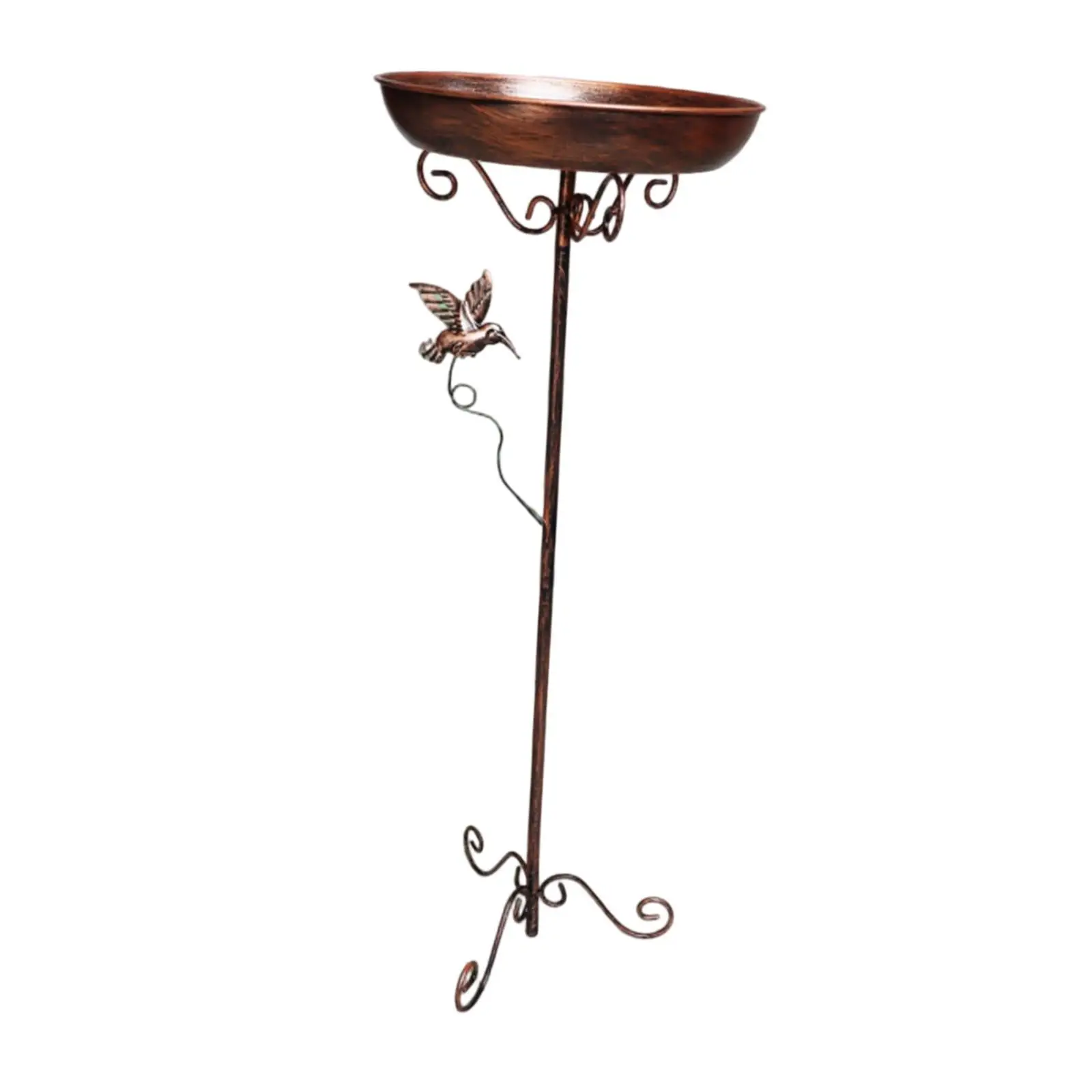 Standing Bird Bath Bowl Bird Feeder Outside Garden Patio Landscape Water Bowl