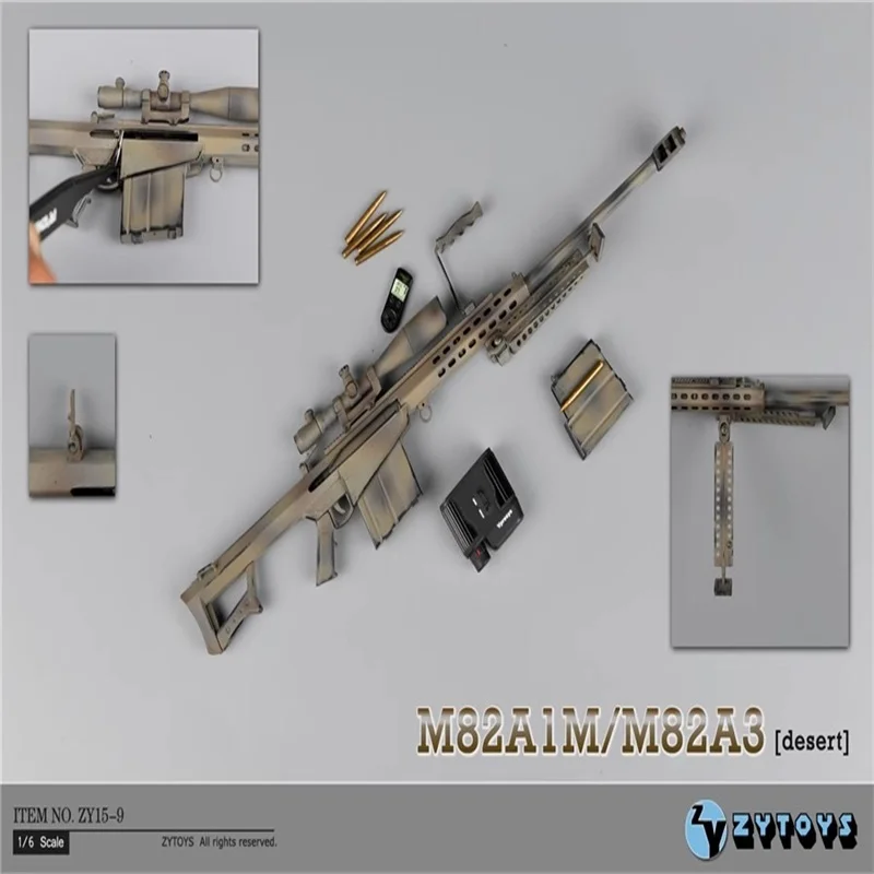 

ZYTOYS ZY15-9 масштаб 1/6, солдат M82A1M/M82A3, снайперская винтовка, оружие, пластиковая статическая модель, игрушка, подходит для 12 дюймов, экшн-фигурка, тело