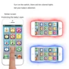 Children's English mobile phone color lighting charging puzzle toy early education machine English simulation telephone 3
