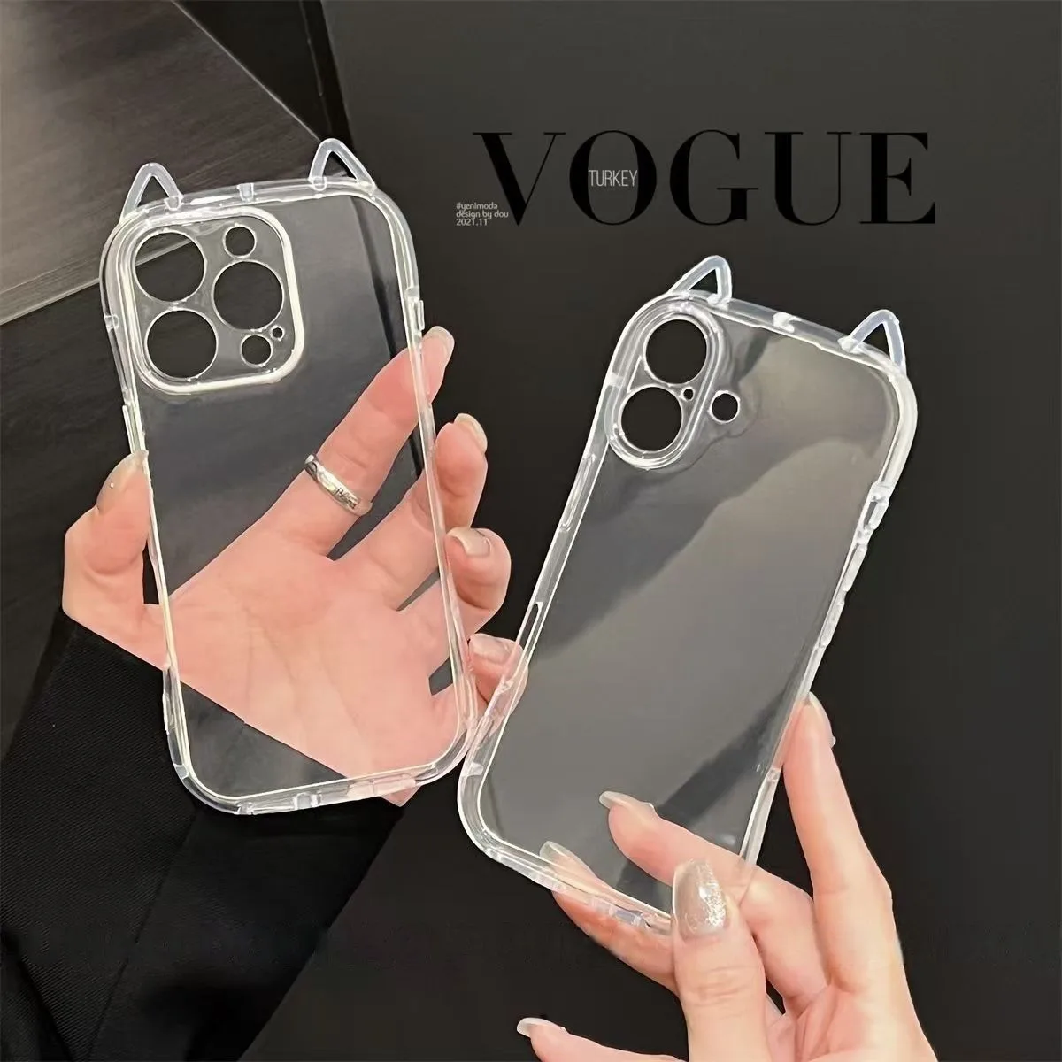 รูปสินค้า เคสใส 3 มิติ ลายแมวน่ารัก ป้องกันกระแทก