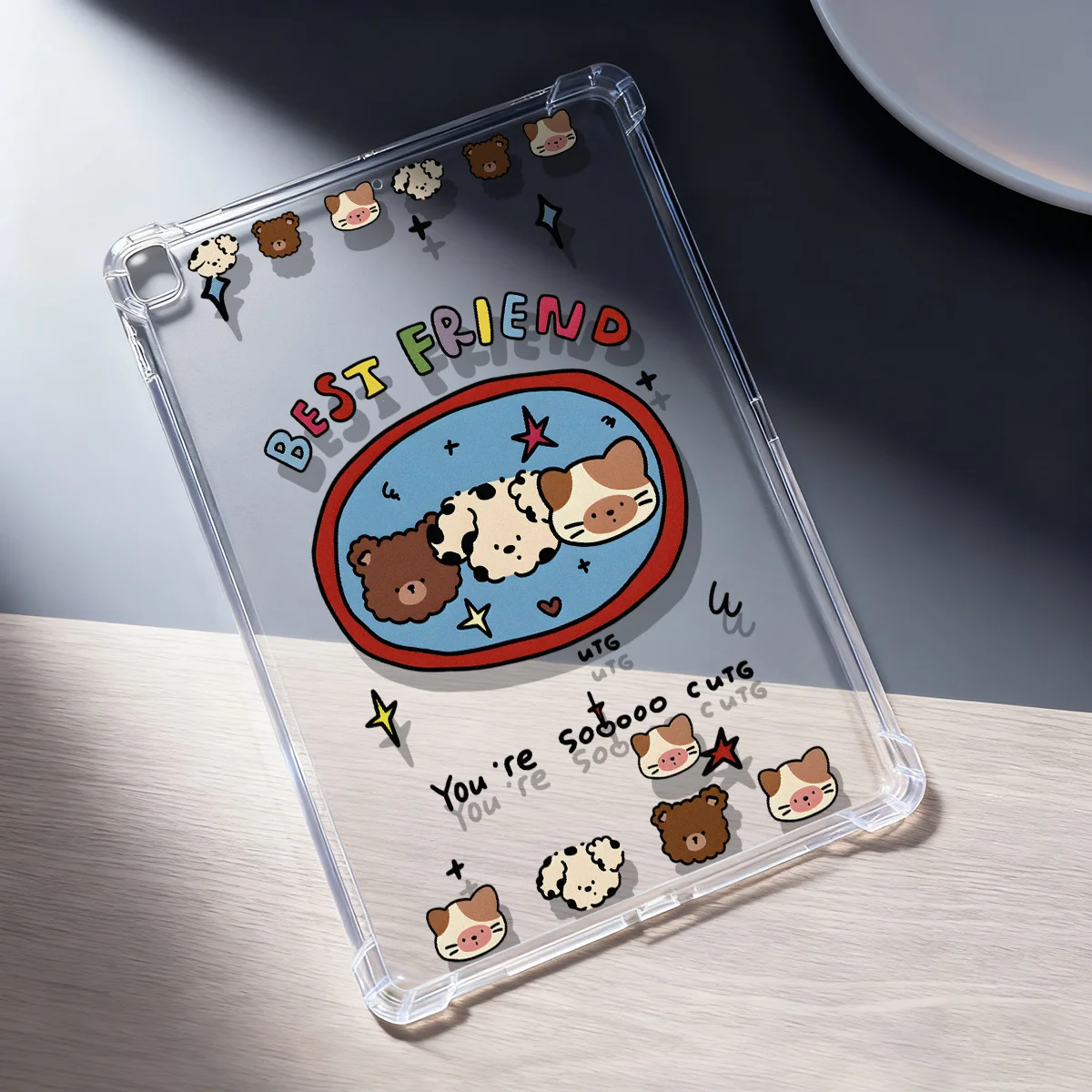 High Transparency Printed Tablet Case with West Highland White Terrier Design