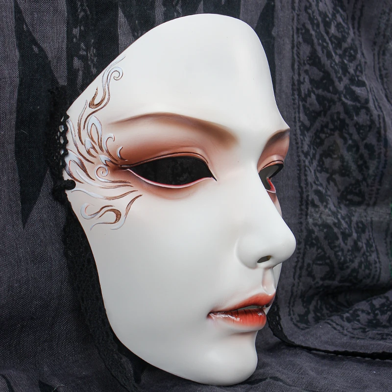 

Soul Crop Mask Female Full Face Accessories Ancient Style Han Chinese Clothing Adult Party Masquerade