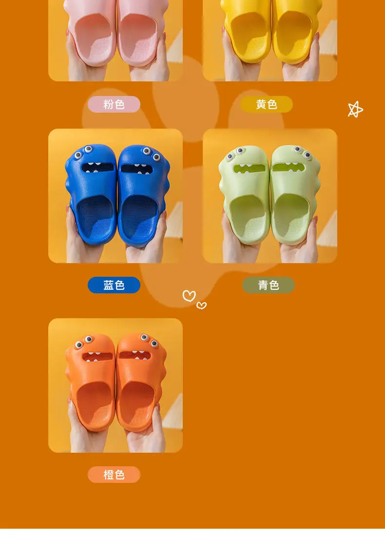 bata children's sandals Summer Children's Slippers Kid Shoes Parent-child Aldult Dinosaur Boys And Girls Shoes Soft Sole Anti-Slip Children's Cartoon best leather shoes