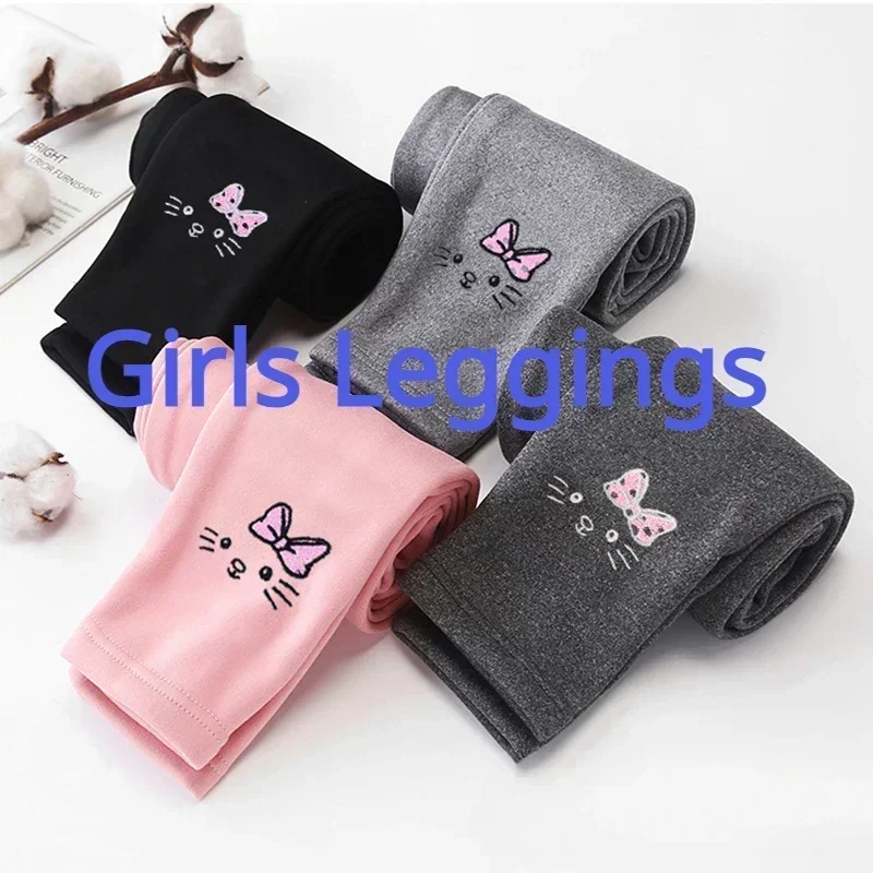 Girl Leggings Girls Leggings Autumn Winter Thick Warm Plus Cute Fond Rabbit Children Kids Baby Bottom Part Pants Wear Small Cotton Pants