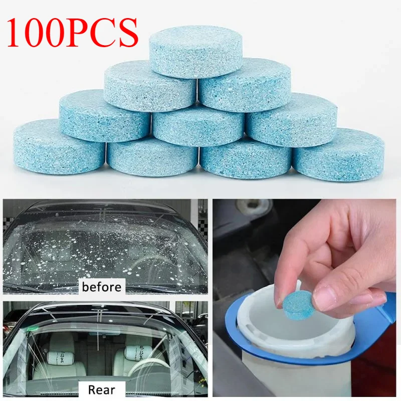 CarWindowCleaningLiquidEffervescentTabletSolidCleaningAgentDecontaminationAgentCar