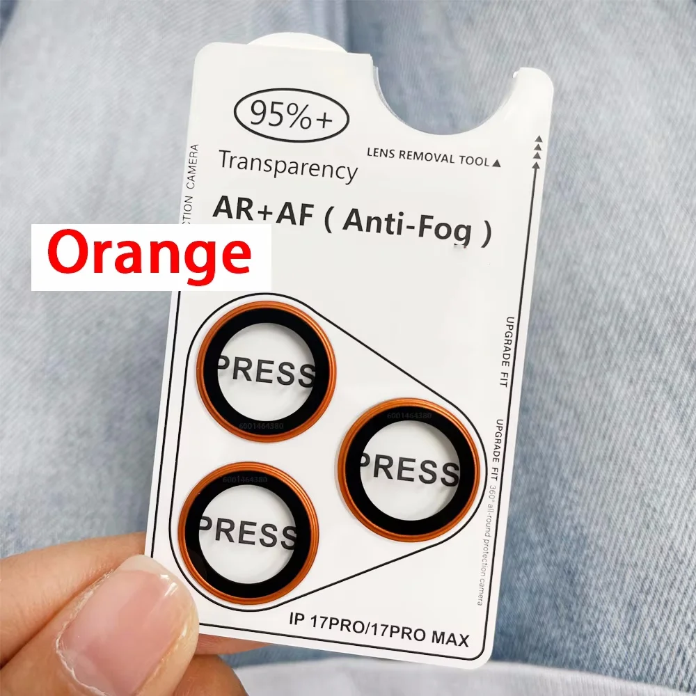 3D Titanium Color Metal Ring Lens Tempered Glass Camera Protector (1-3 Pieces)