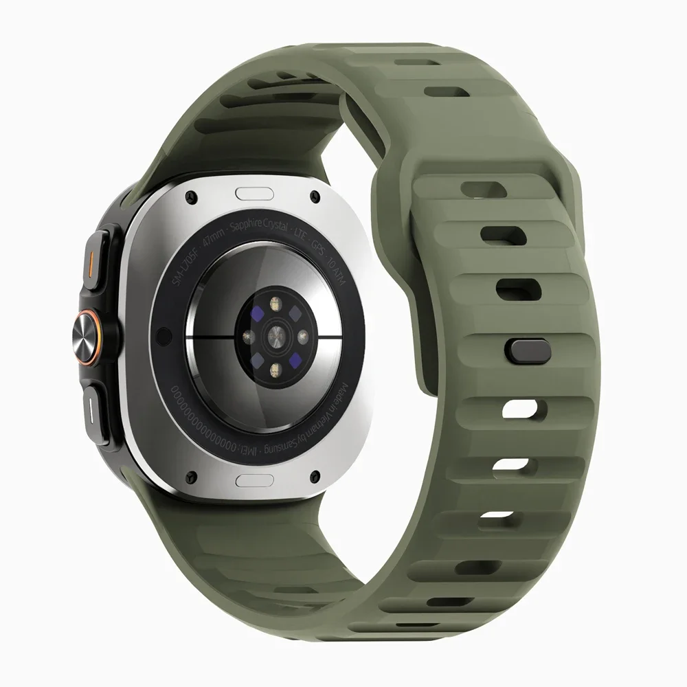 Silicone Sport Strap for 47mm Watch Ultra - No Gaps Design Replacement Bracelet
