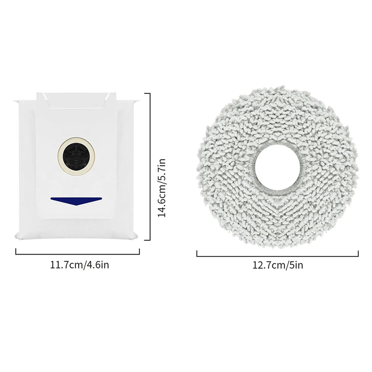 FZFZ Wipes and Dust Bag for T30 Omni / T30 PRO Omni Robot Vacuum Cleaner Replacement Parts