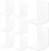 8pcs Acrylic Bookends Non-Skid Book End Clear Book Holder for School Library and Desktop Organizer Book Ends for Book Shelves 1