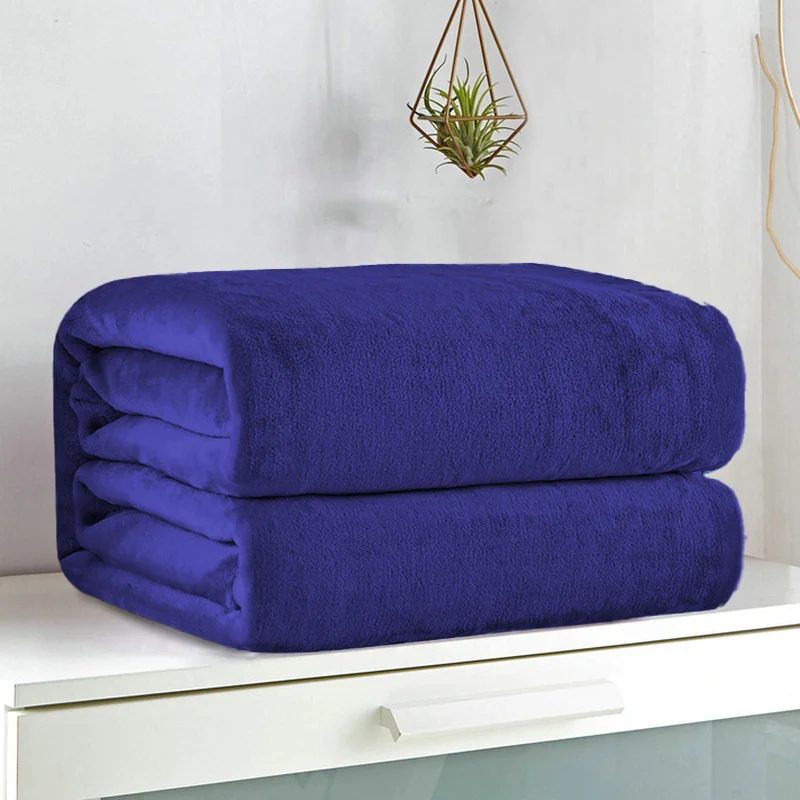 Solid color ultra-soft thickened cloud mink velvet blanket Farai velvet blanket bed sheet cover
