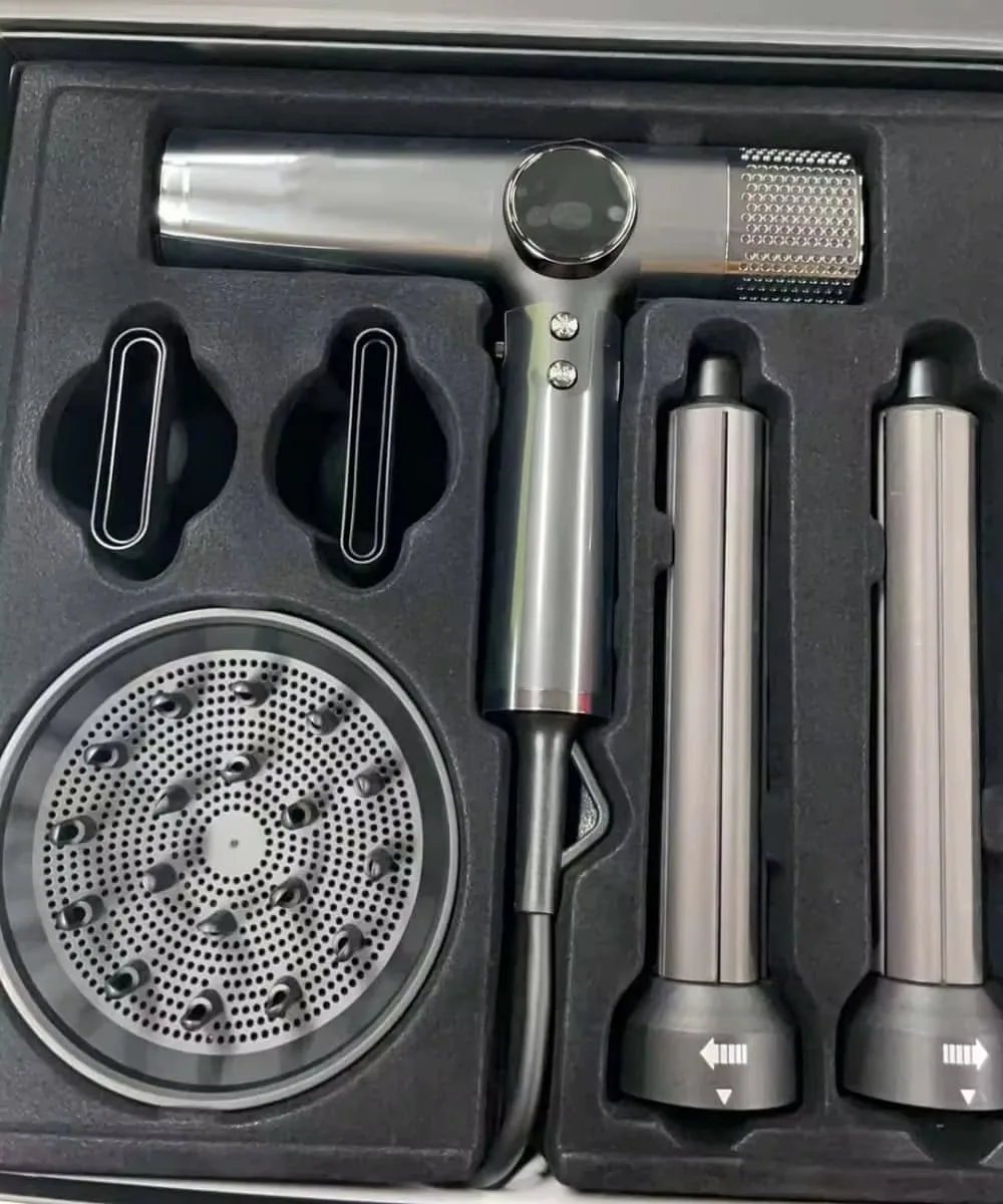 Professional Fast Drying Low Noise Negative Ionic High-Speed 110000 RPM Brushless Motor Hair Dryer Set with Magnetic Nozzle