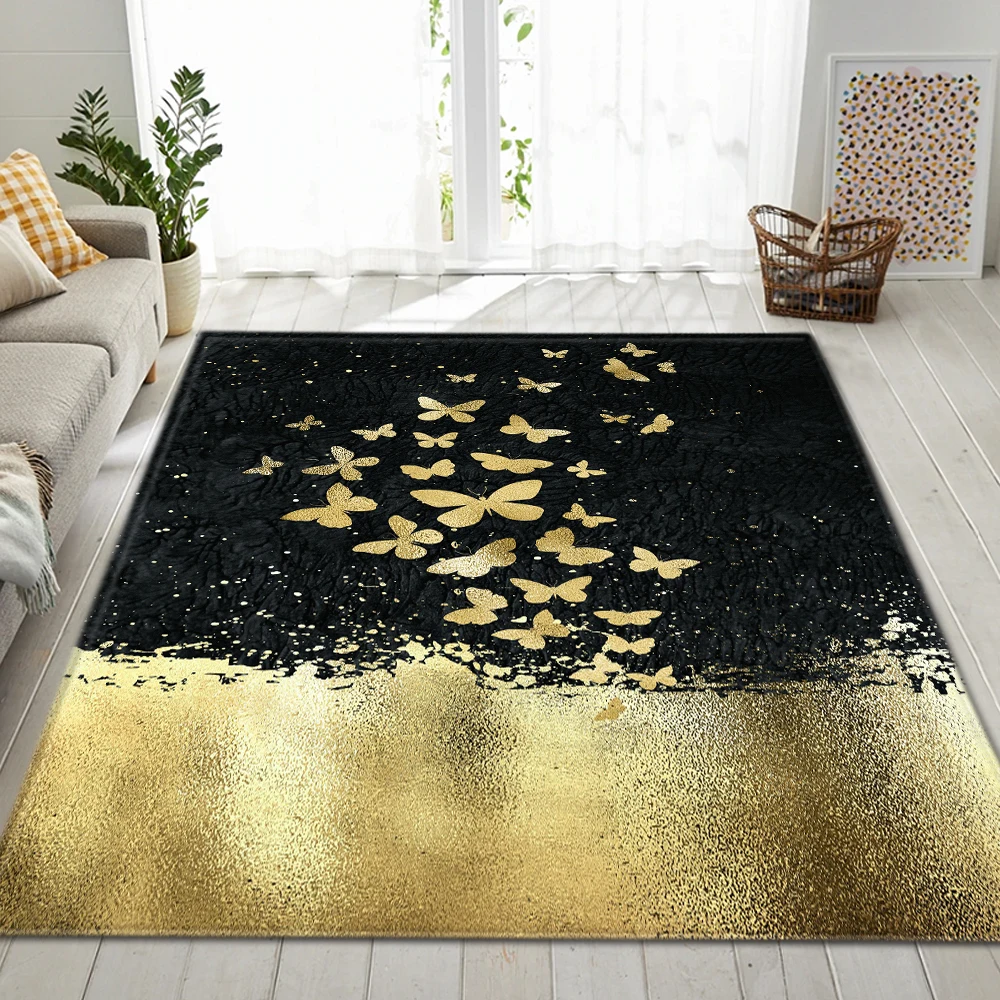 

Modern Marble Print 3D Carpets Living Room Rug Large Kids Room Play Mat Bedroom Area Rug Non-Slip Doormat Entrance Floor Mat