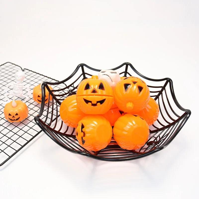 

Halloween Black Spider Web Bowl Fruit Plate Candy Biscuit Package Basket Bowl Trick or Treat Halloween Decoration Party Supplies