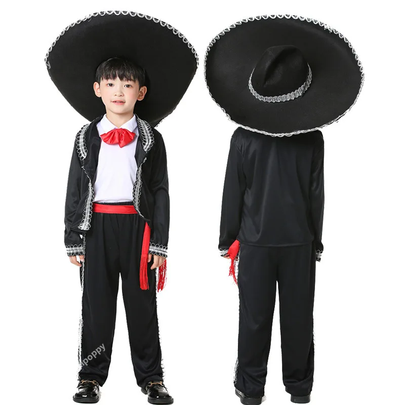 Mexican National Traditional Costume kids cosplay costume children dance costume