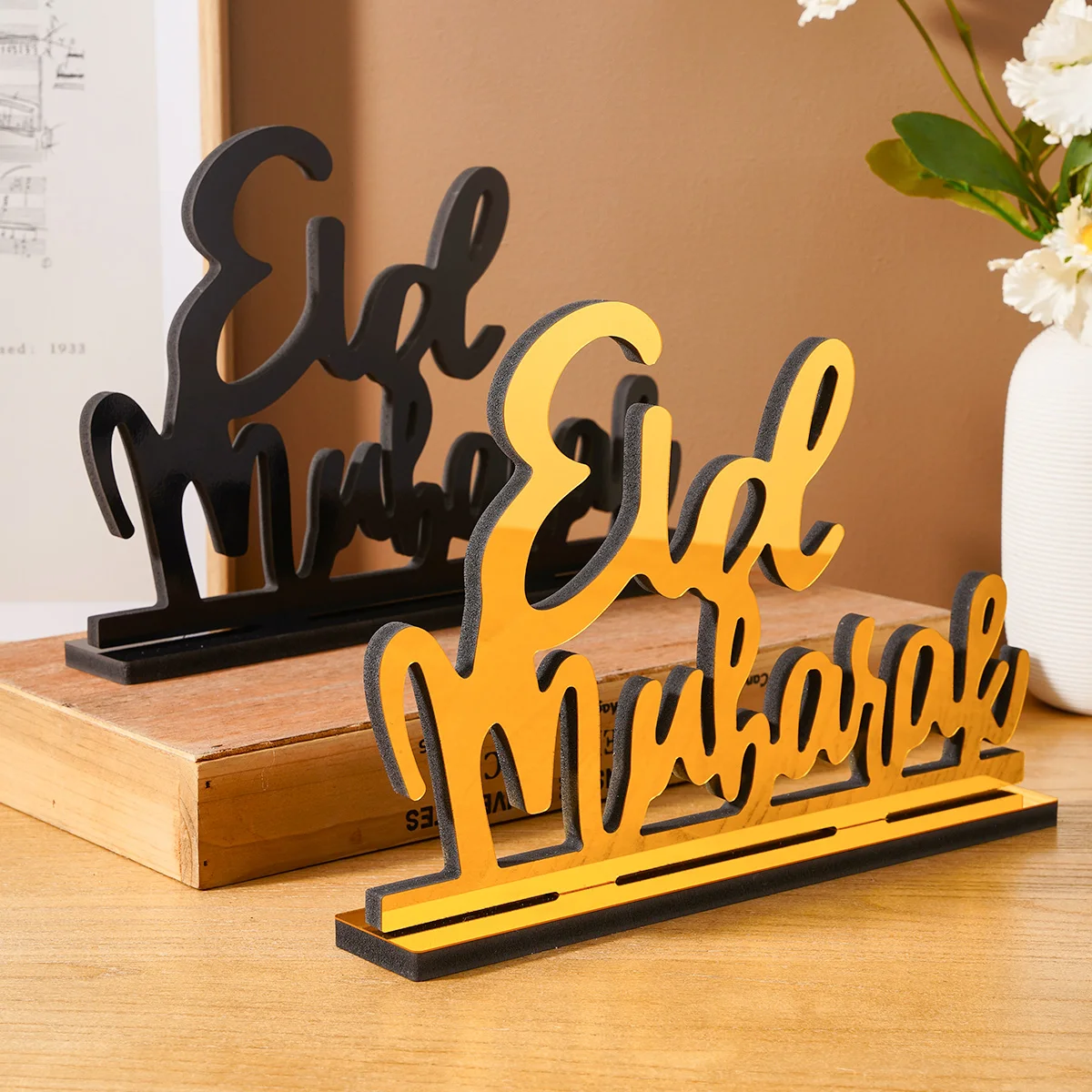 1PC,Ramadan (رمضان) sheaf board Eidmubarak letter home decoration piece, letter plate interior decoration table decoration piece