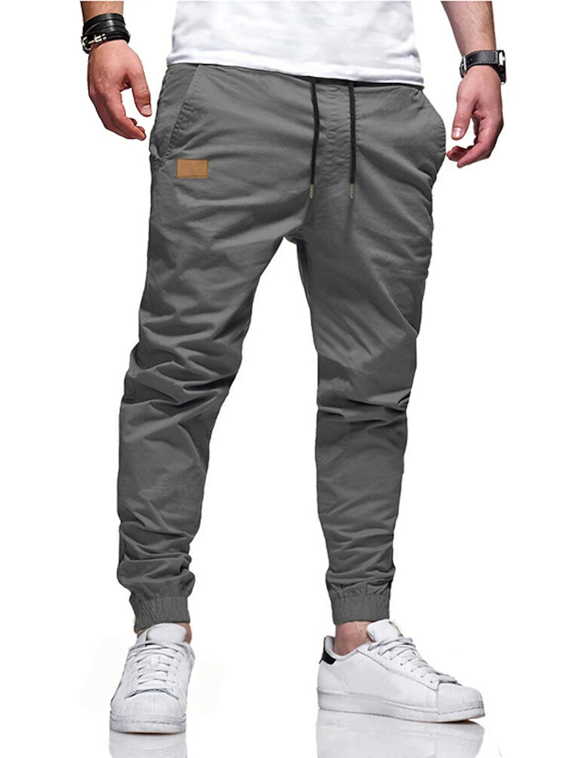 Casual Pants Sports Pants Casual Sports Pants Men's Fashion Hip Hop Four Seasons Pure Cotton Casual Sports Pants Street Straight Tube